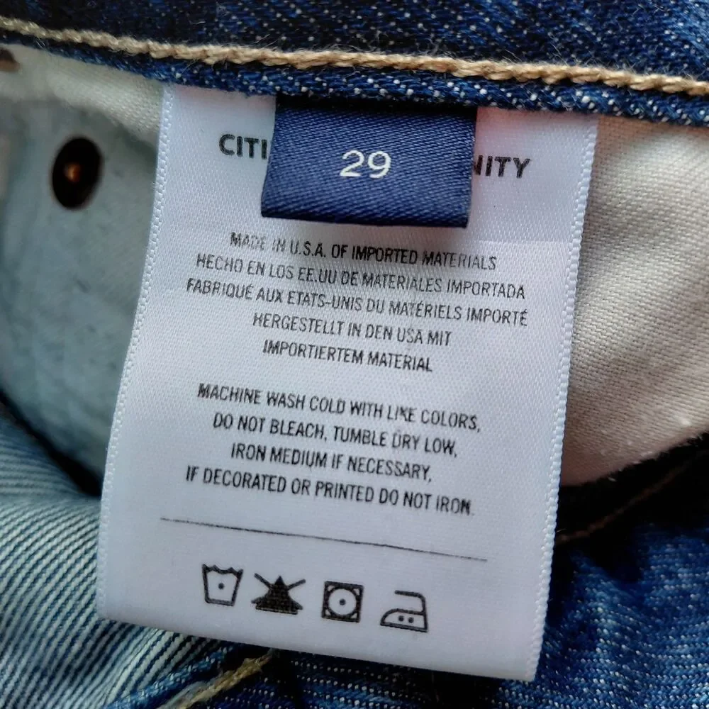 Citizens of Humanity Horseshoe Barrel Jeans Womens 29 Blue Denim Premium Vintage